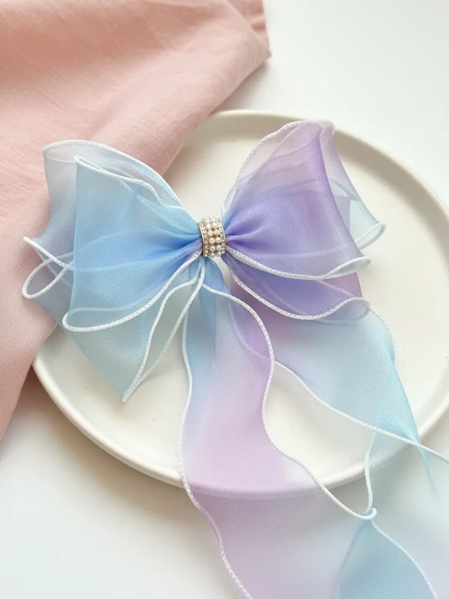 Большой бант заколка для волос на голову детский девочке