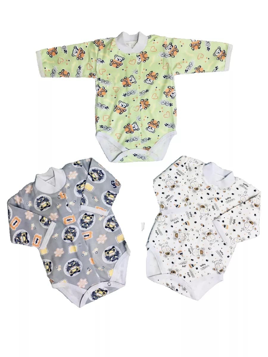 Боди, слип для мальчика 3 шт с начесом - фото 1