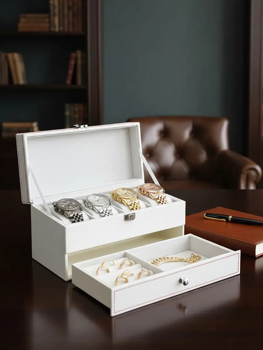 Шкатулка для часов украшений большая с замком