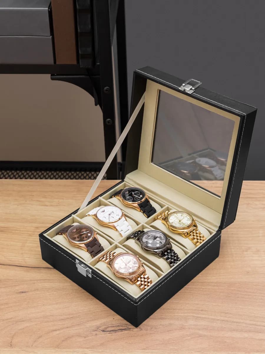 Шкатулка органайзер для часов и украшений с замком