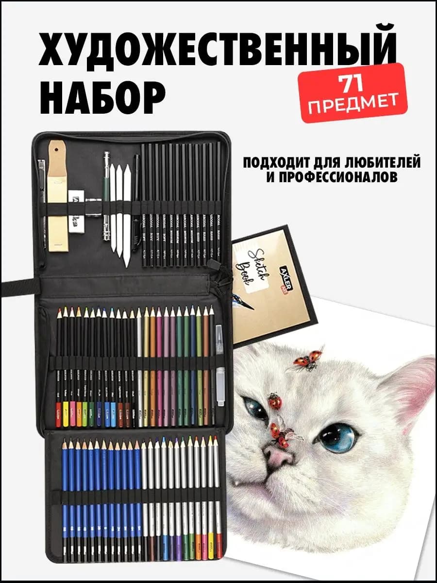 Набор карандашей для художника и профессионального рисования