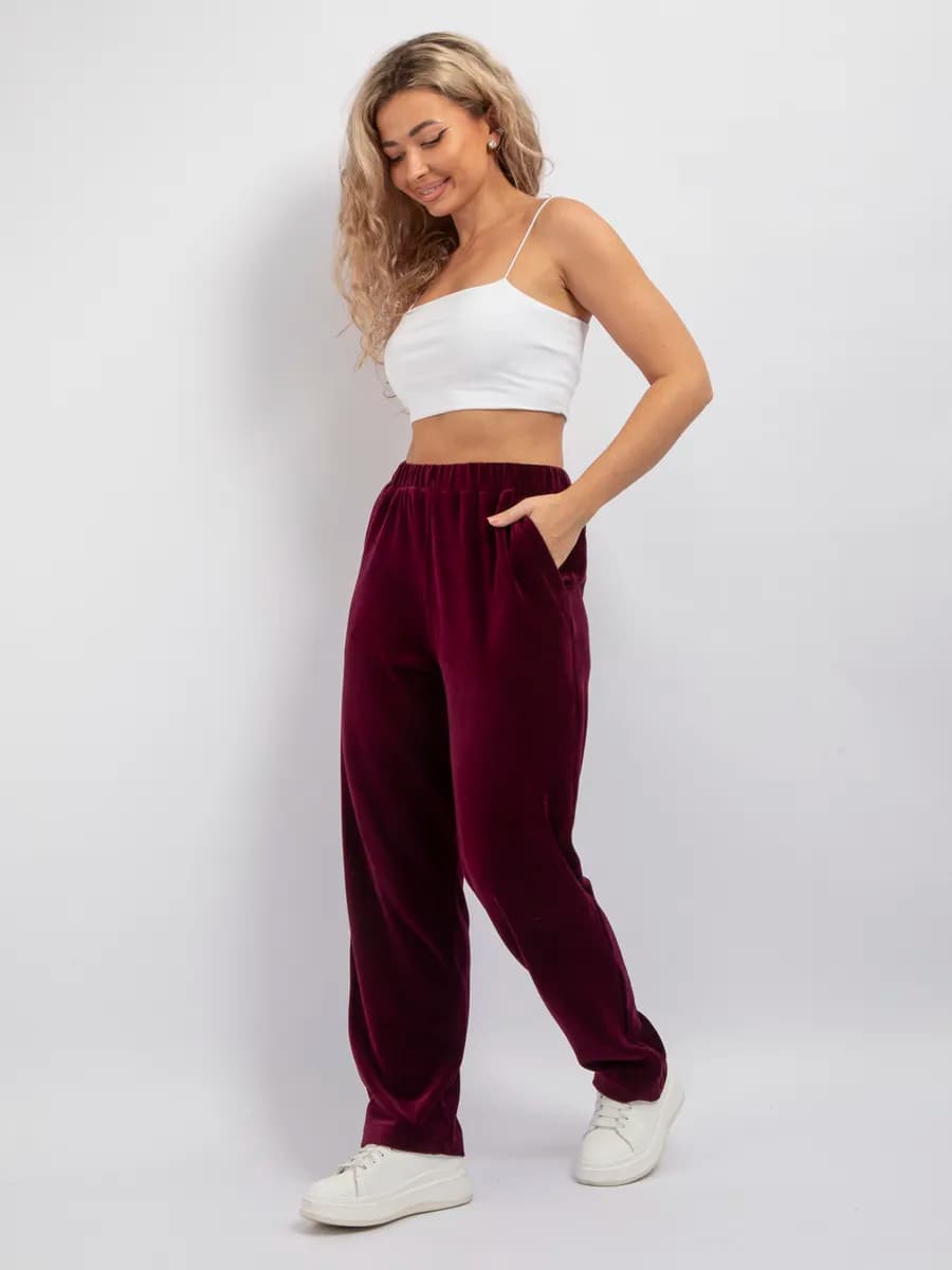 Штаны домашние теплые велюровые для дома и дачи