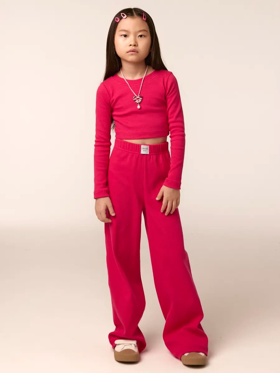 Костюм спортивный брючный с укороченным топом лапша