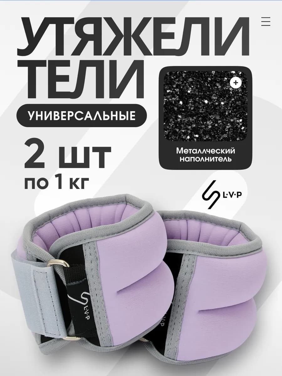 Утяжелители для ног и рук неопреновые 1,0 кг x 2 шт
