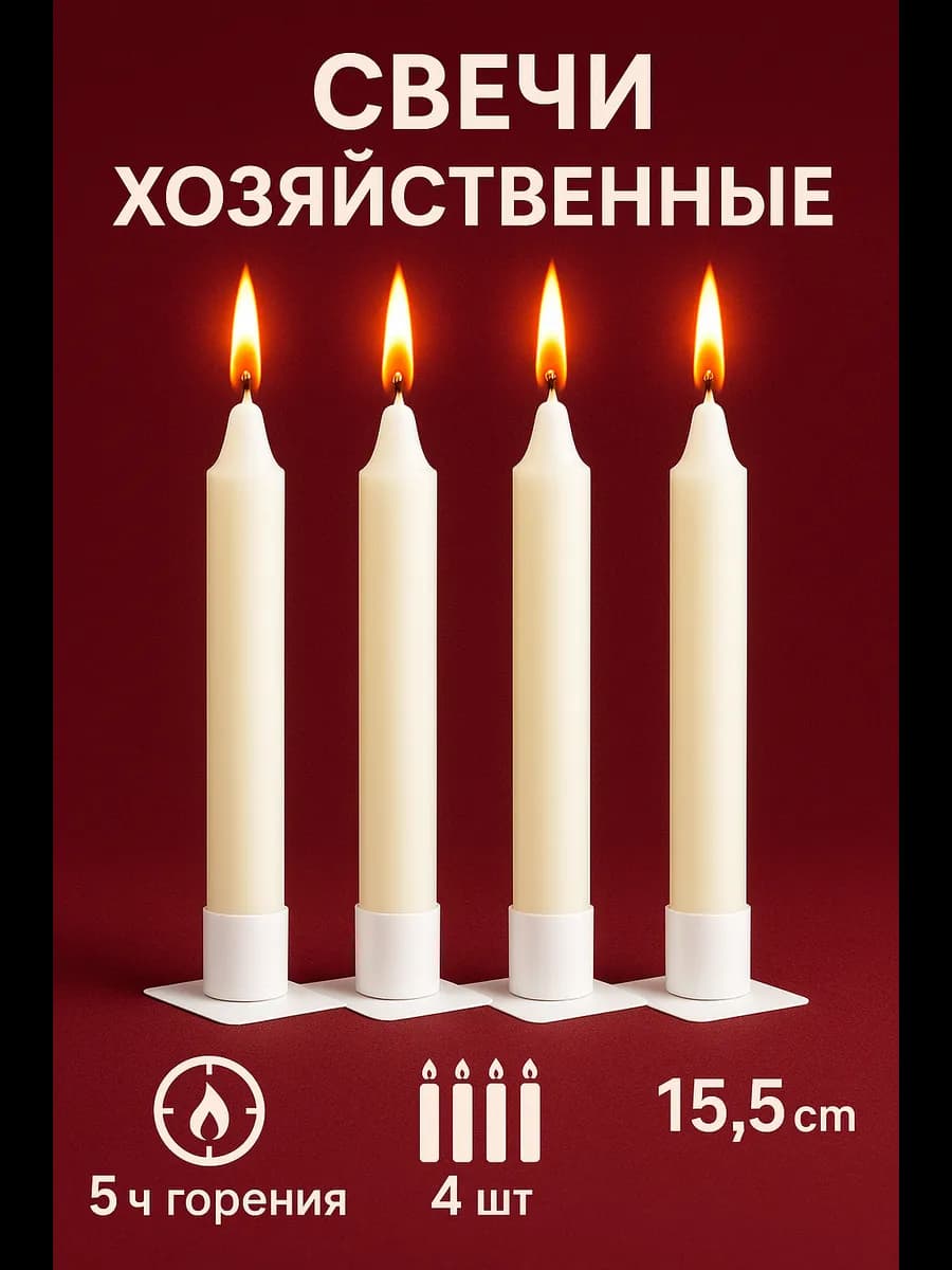 Набор свечей хозяйственных