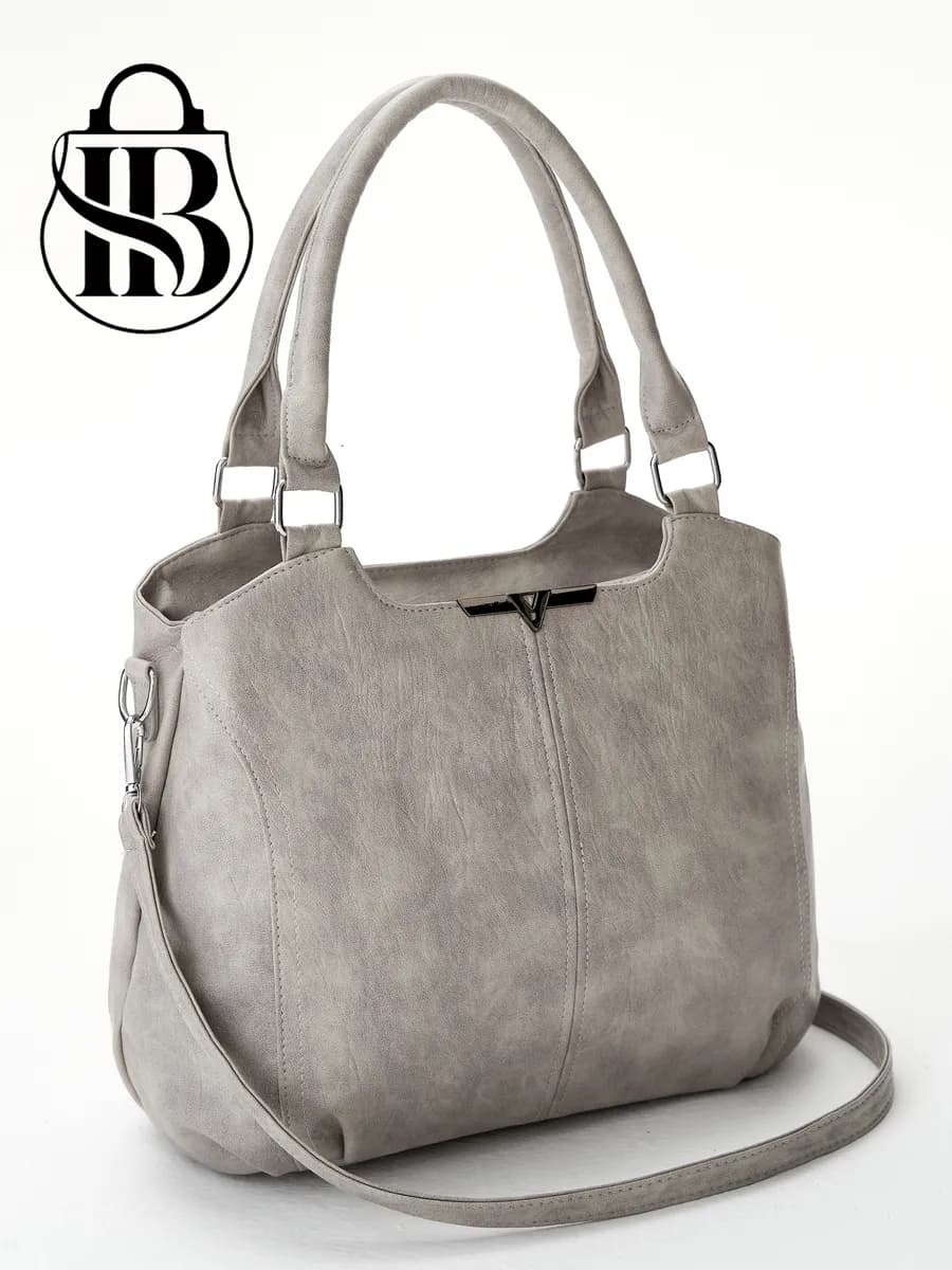 Сумка хобо большая с ручками мягкая средняя