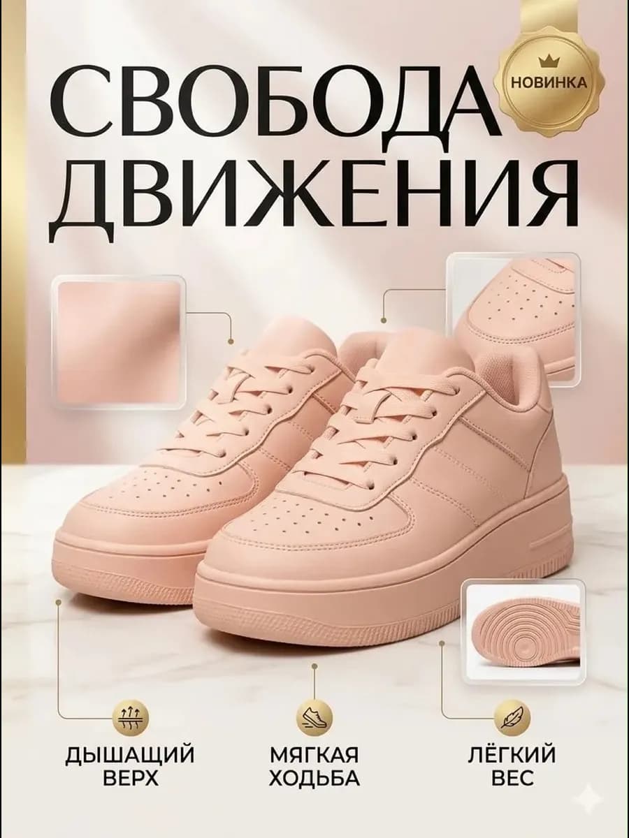 Кроссовки летние с высокой подошвой