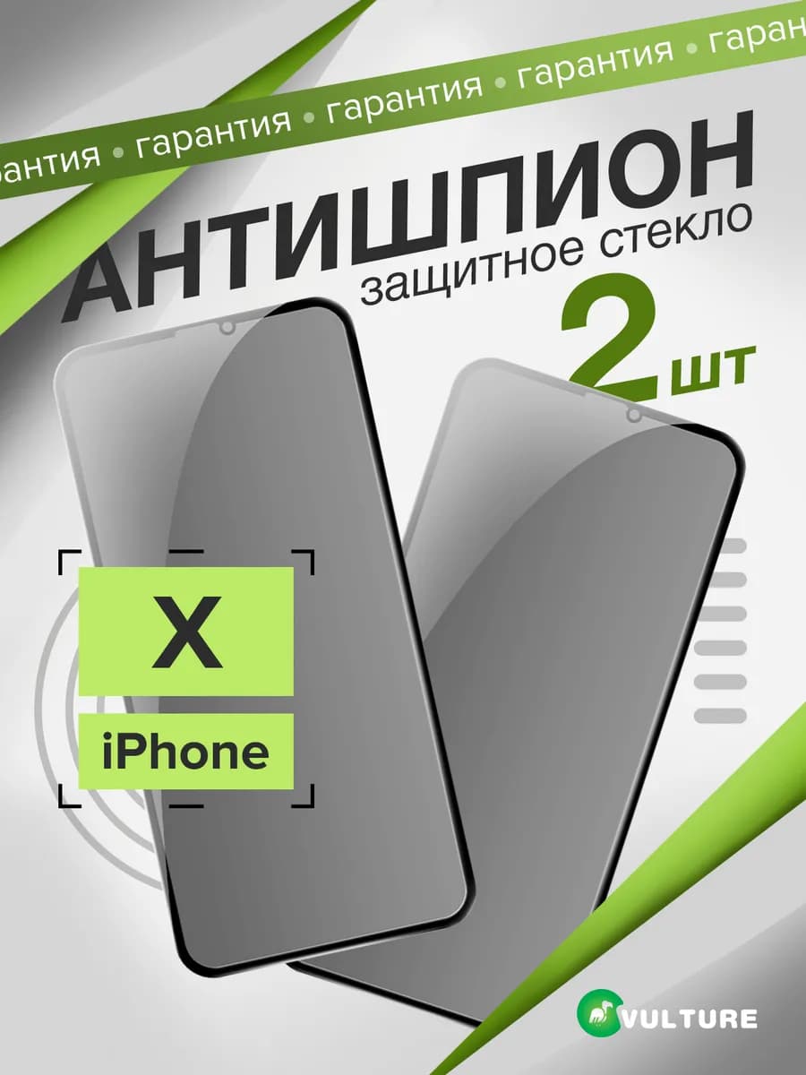 Стекло Iphone X антишпион