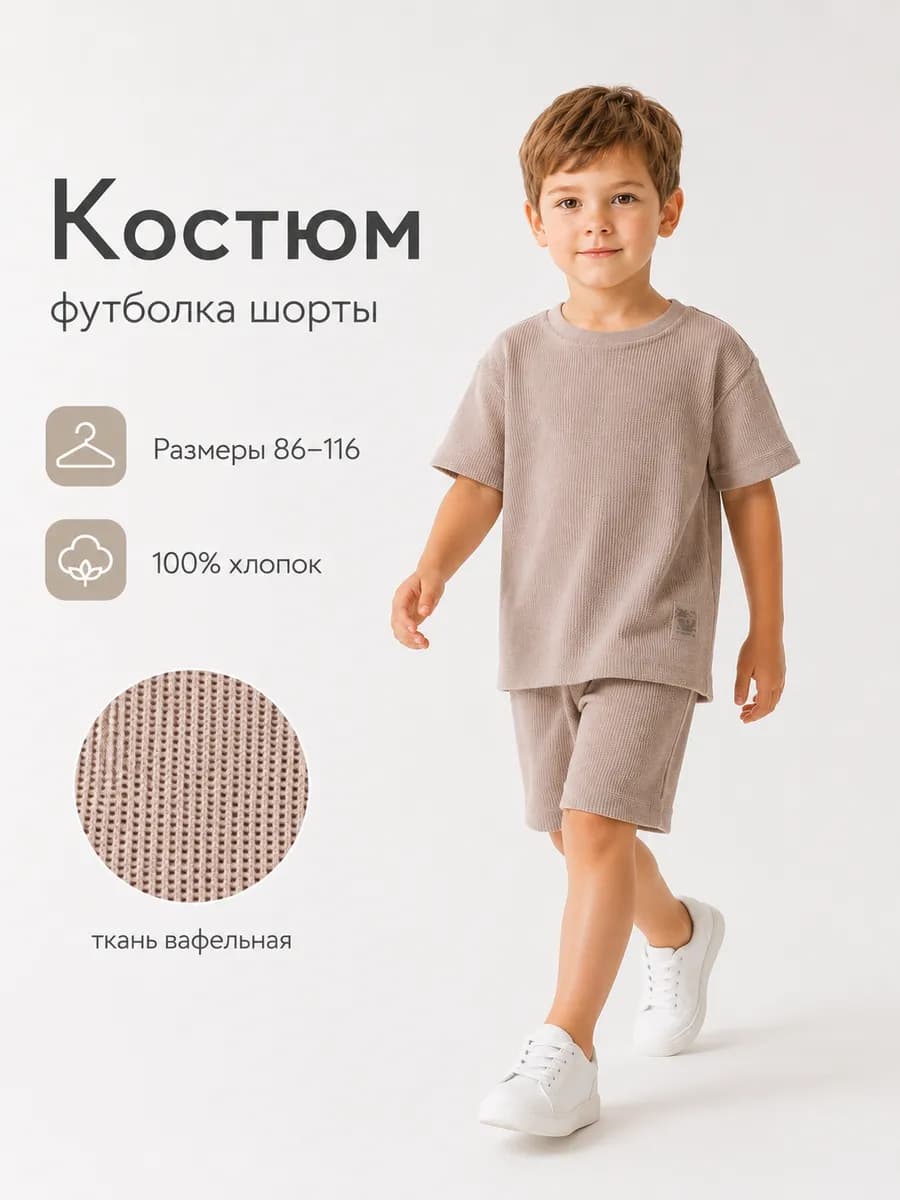 Костюм с шортами и футболкой в детский сад