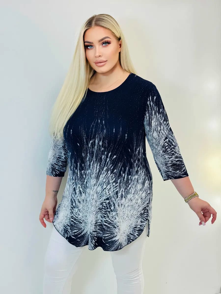 Туника больших размеров удлиненная