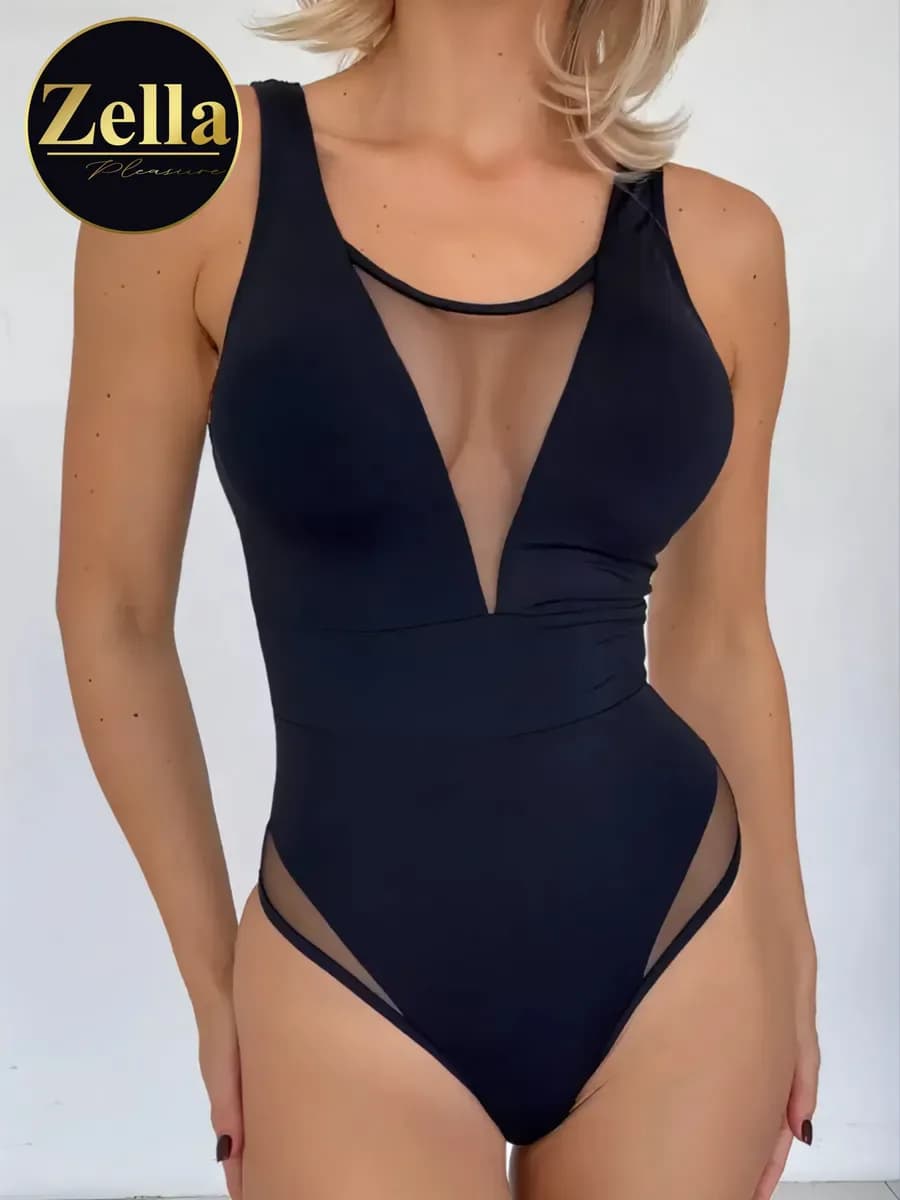 Купальник слитный утягивающий для бассейна спортивный - фото 1