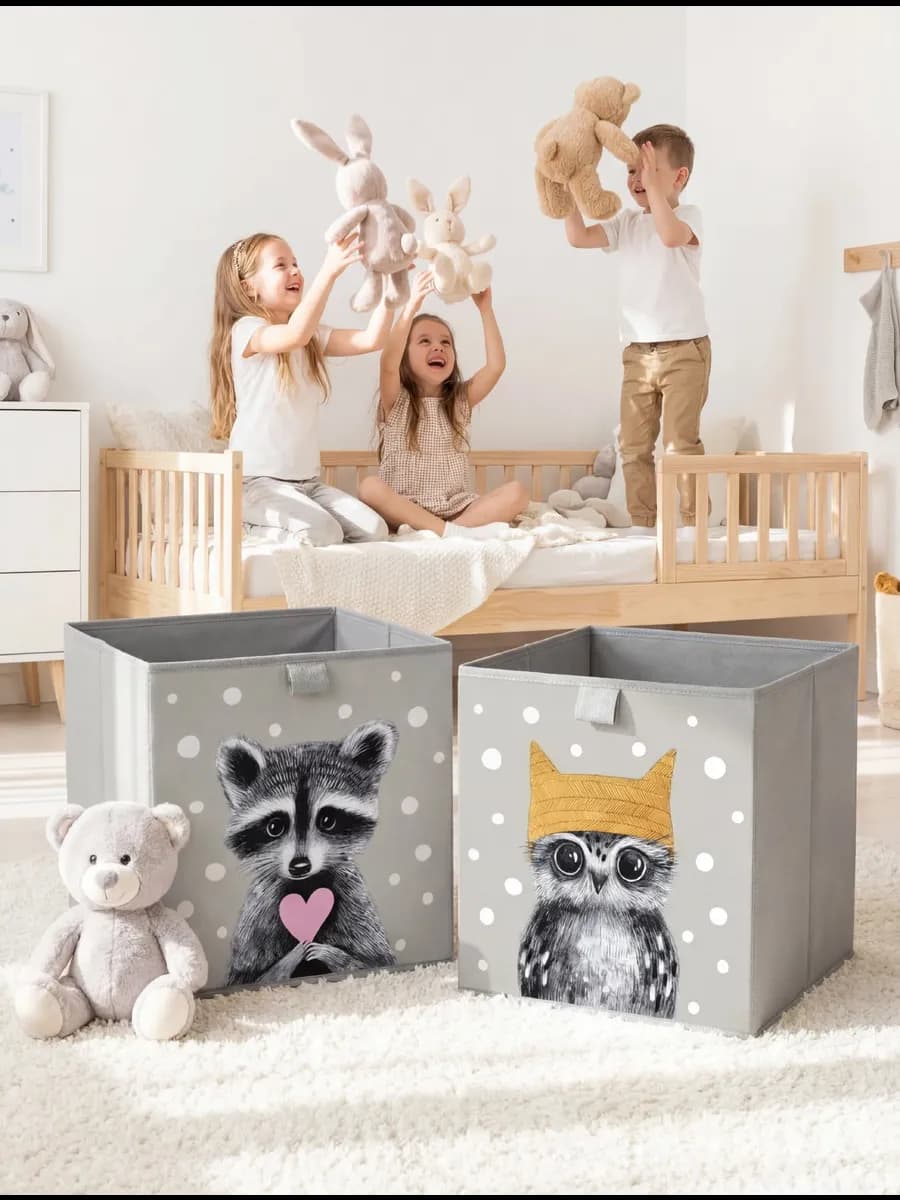 Корзина для игрушек набор 2 шт