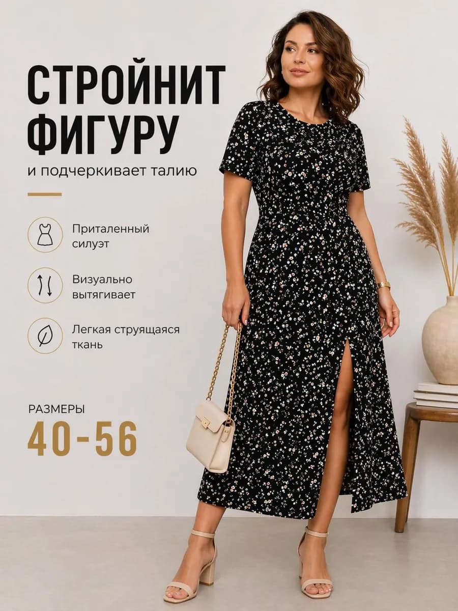 Платье штапель женское летнее
