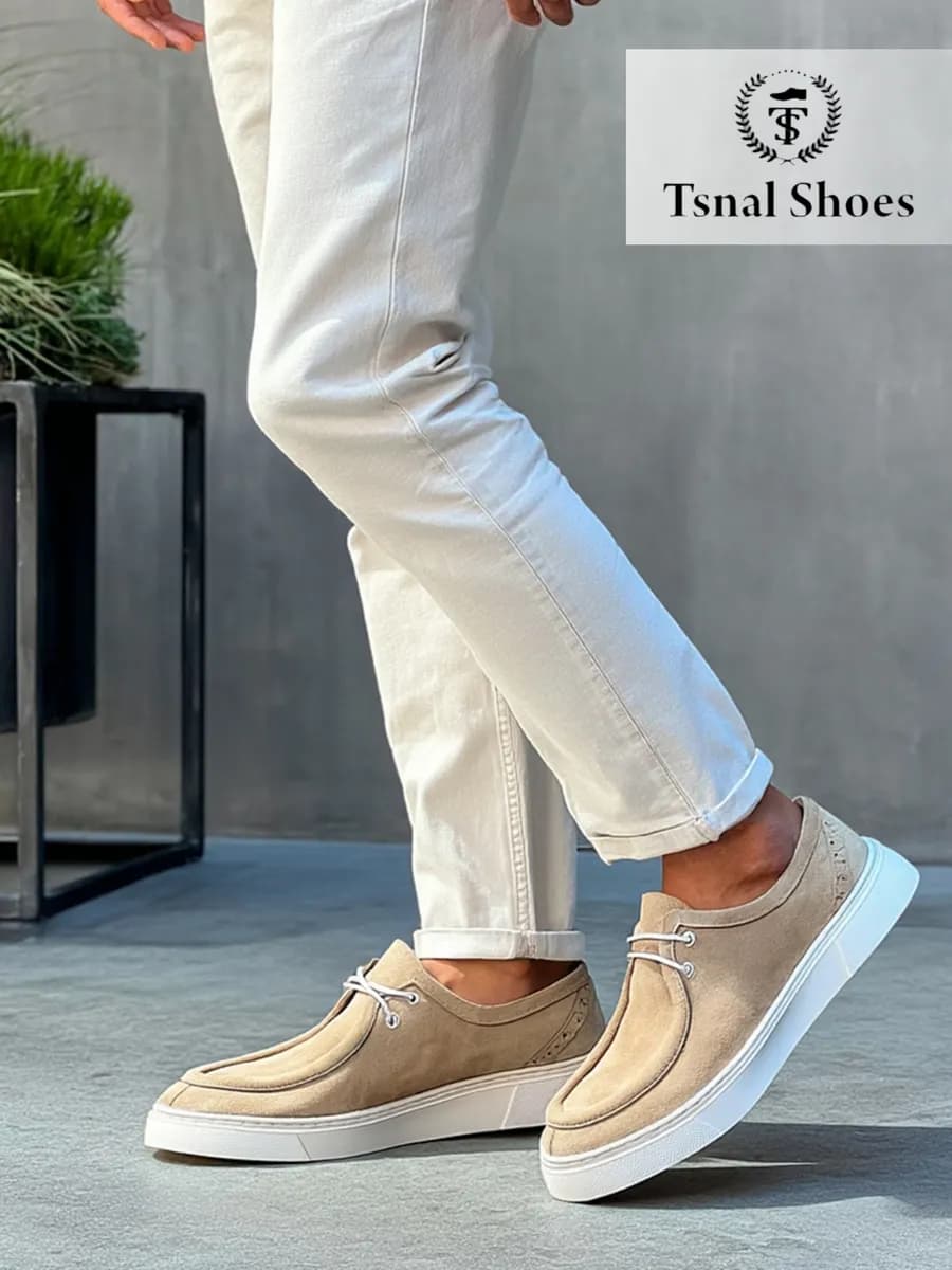 Лоферы замшевые классические туфли