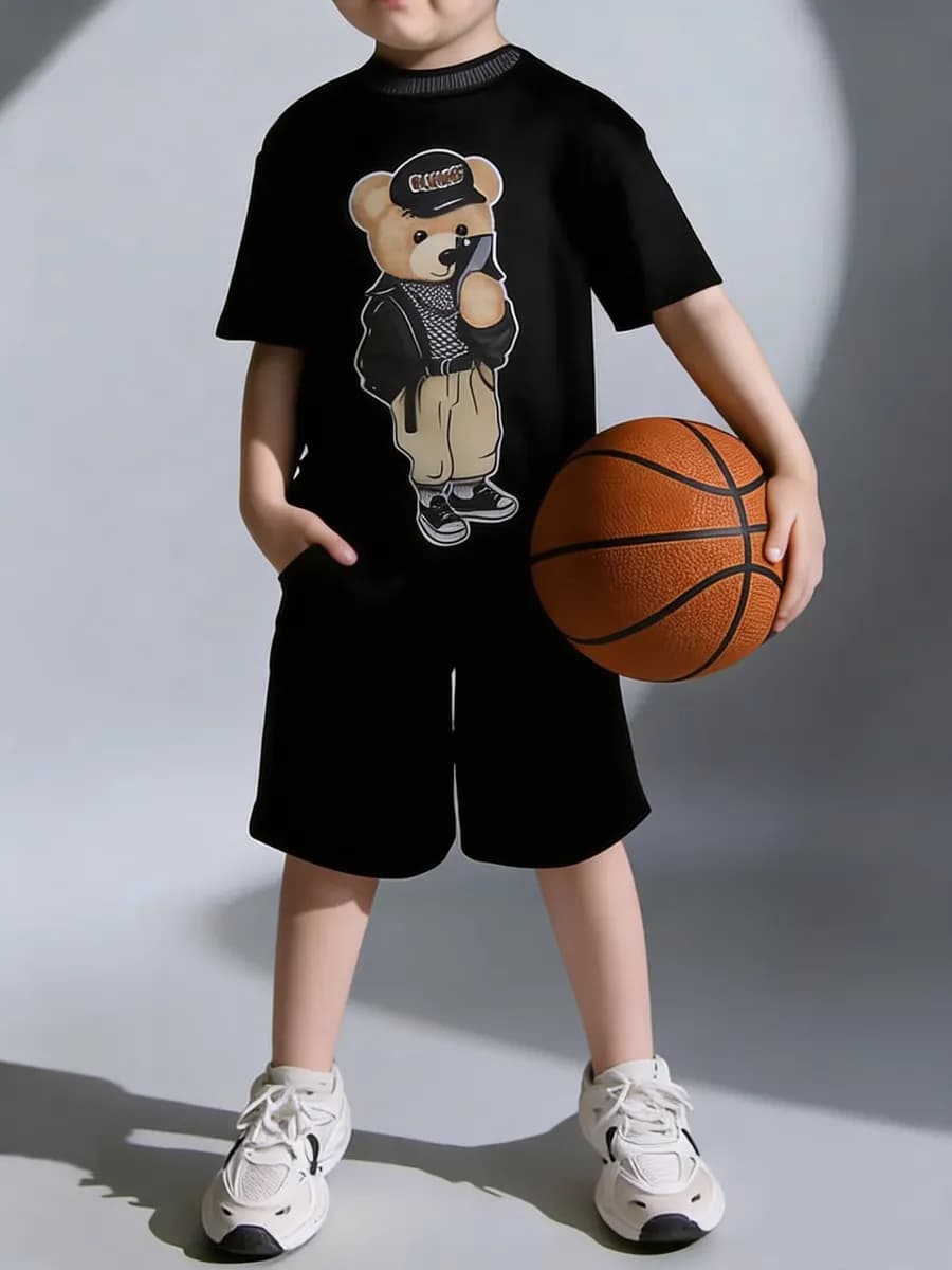 Пижама с шортами и футболкой для мальчика и для девочки