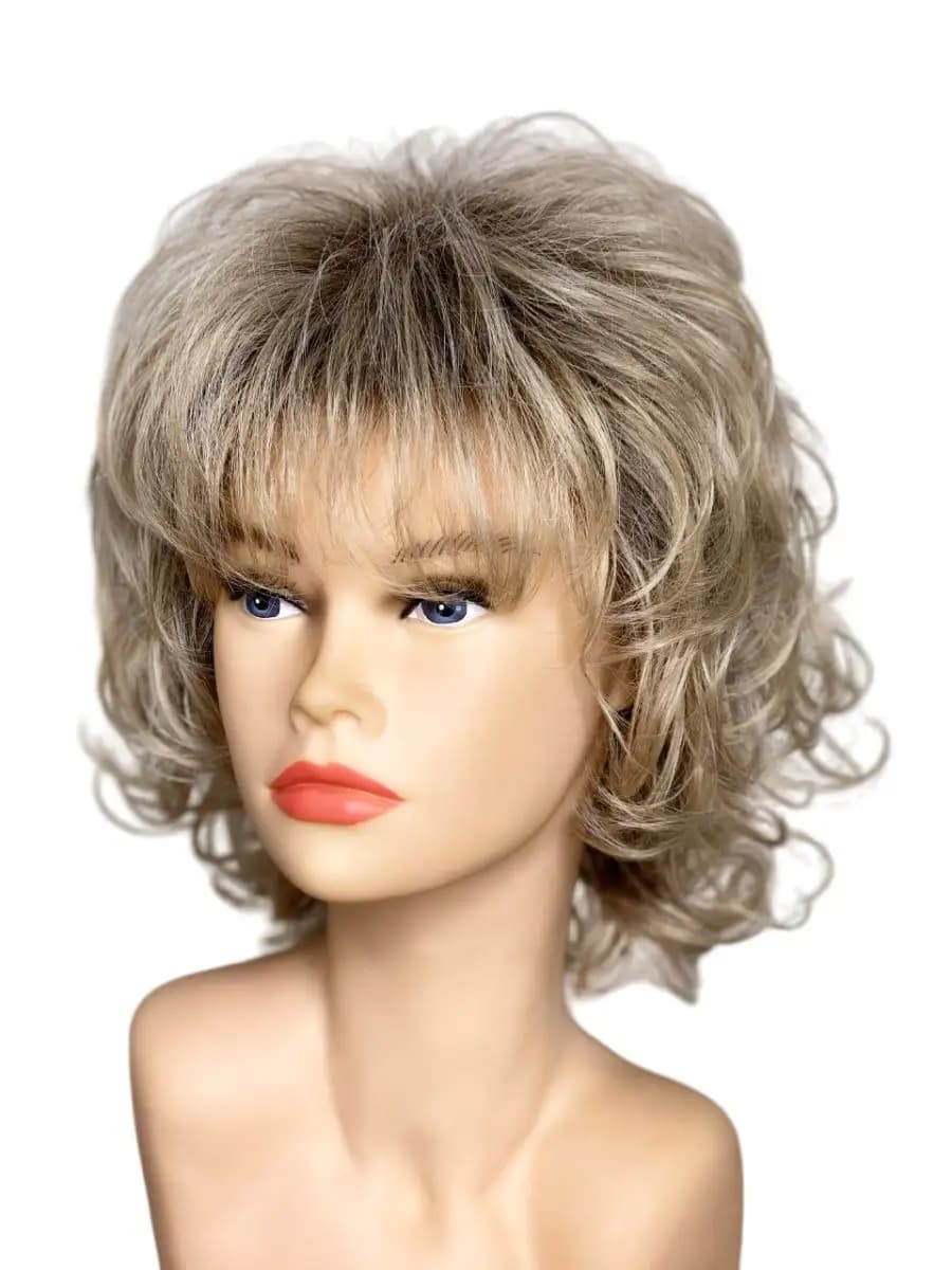 Парик кудрявый с челкой из термоволос