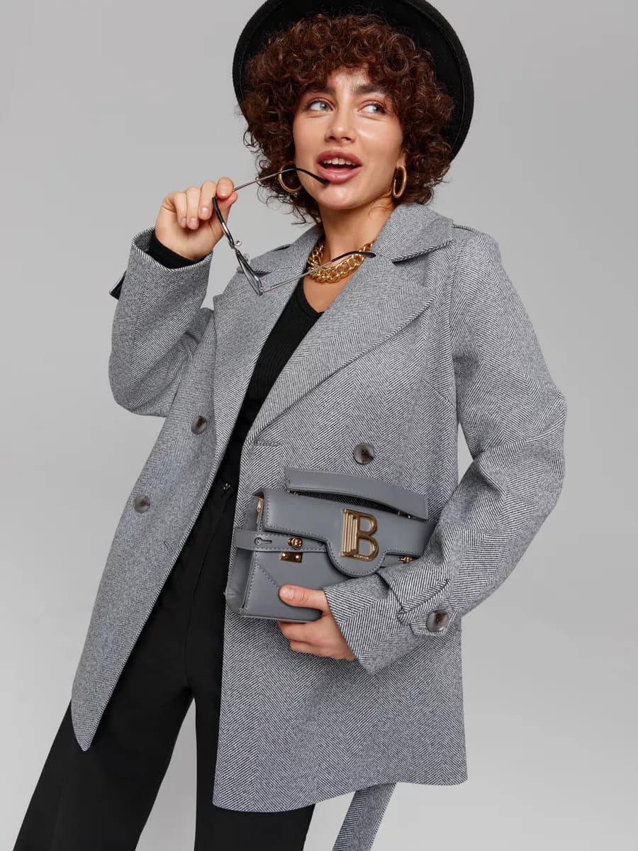 Пальто короткое демисезонное полупальто