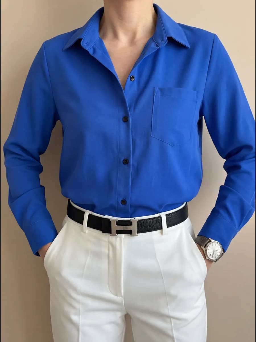 Рубашка классическая для офиса летняя