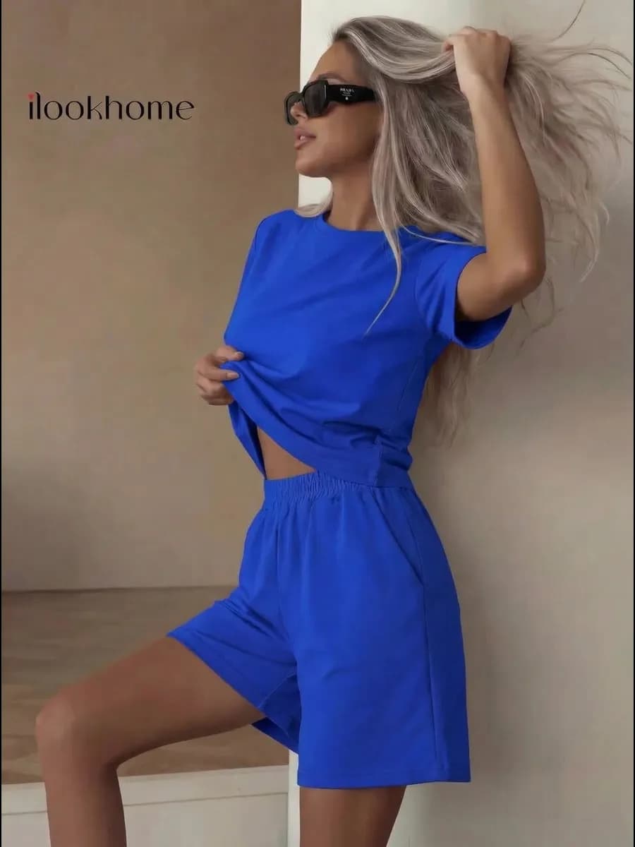 Костюм домашний с шортами и футболкой летний - фото 1