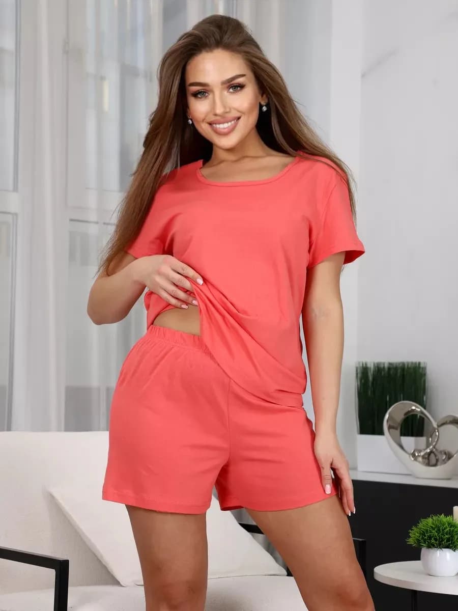 Костюм домашний с шортами и футболкой летний