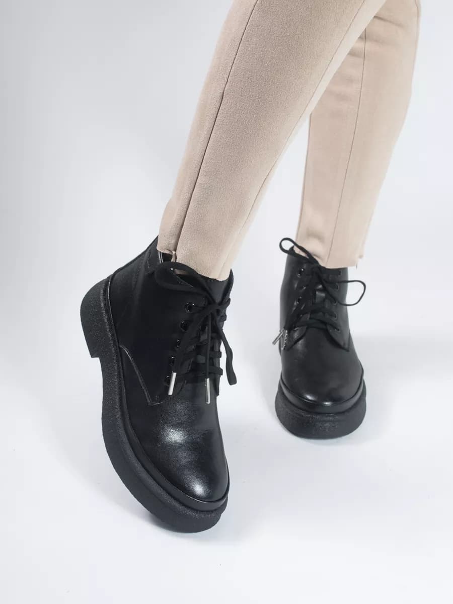 Ботинки кожаные зимние