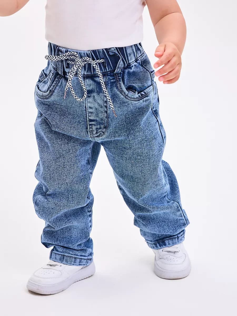 Джинсы мом на резинке для детей