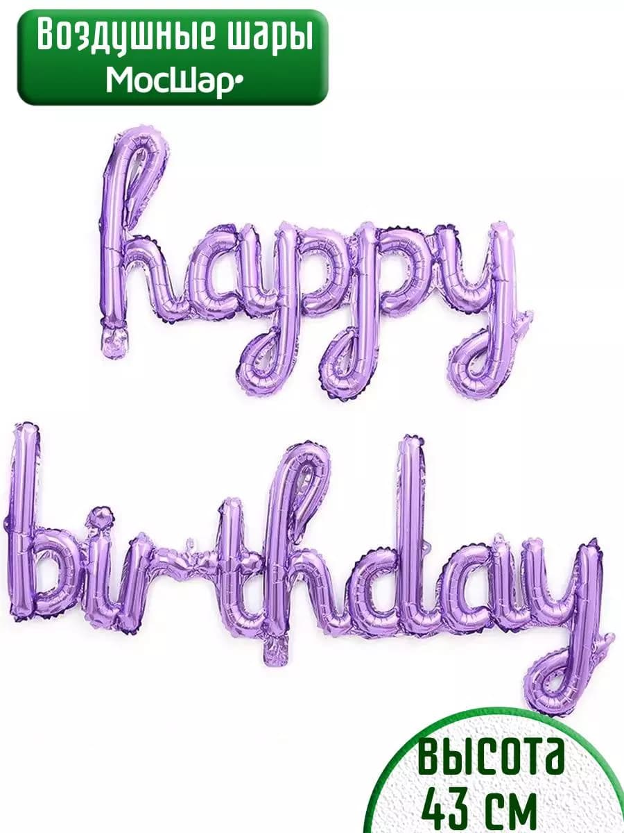 Воздушные шары набор Happy Birthday