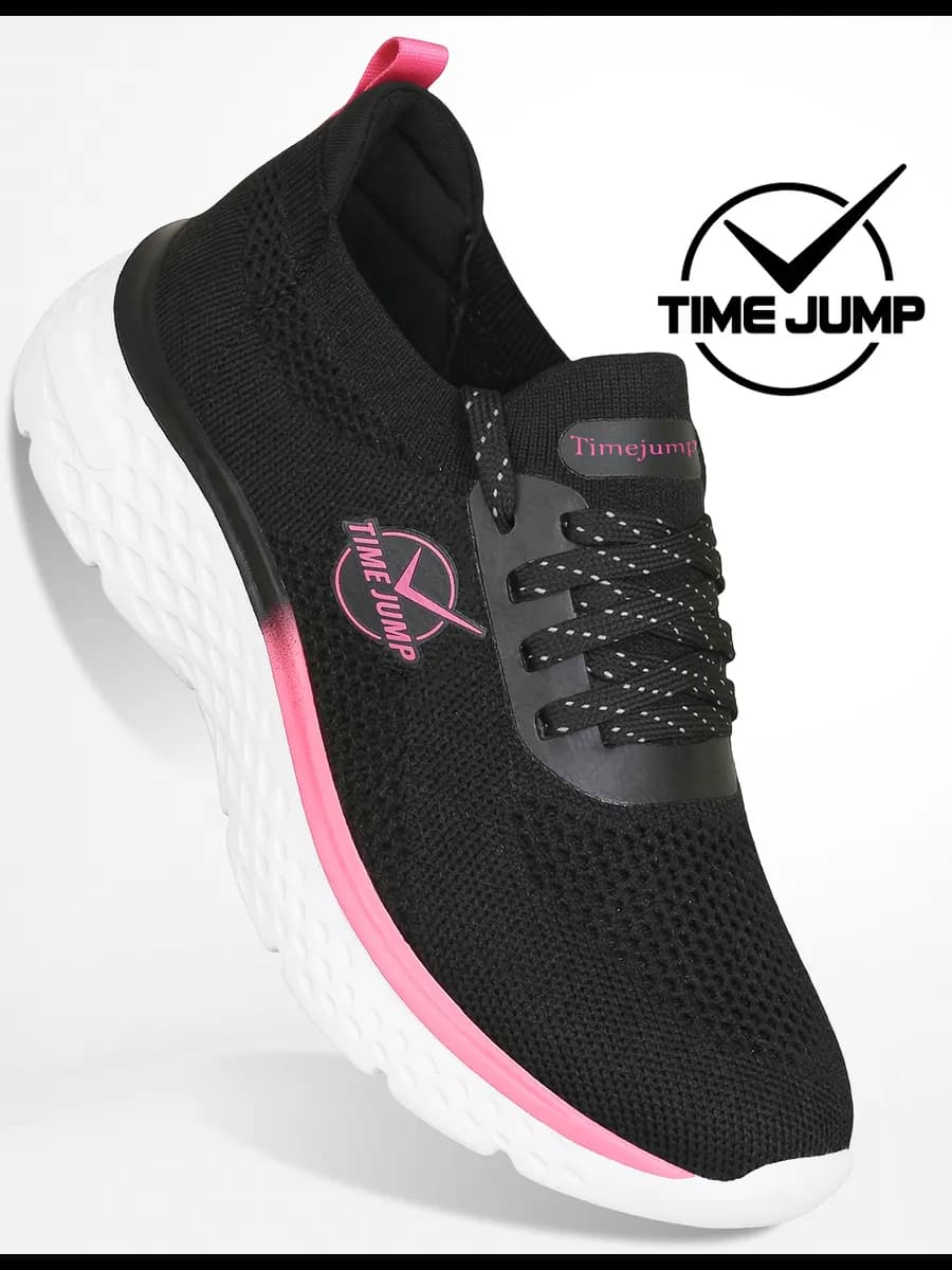 Кроссовки женские черные текстильные для фитнеса