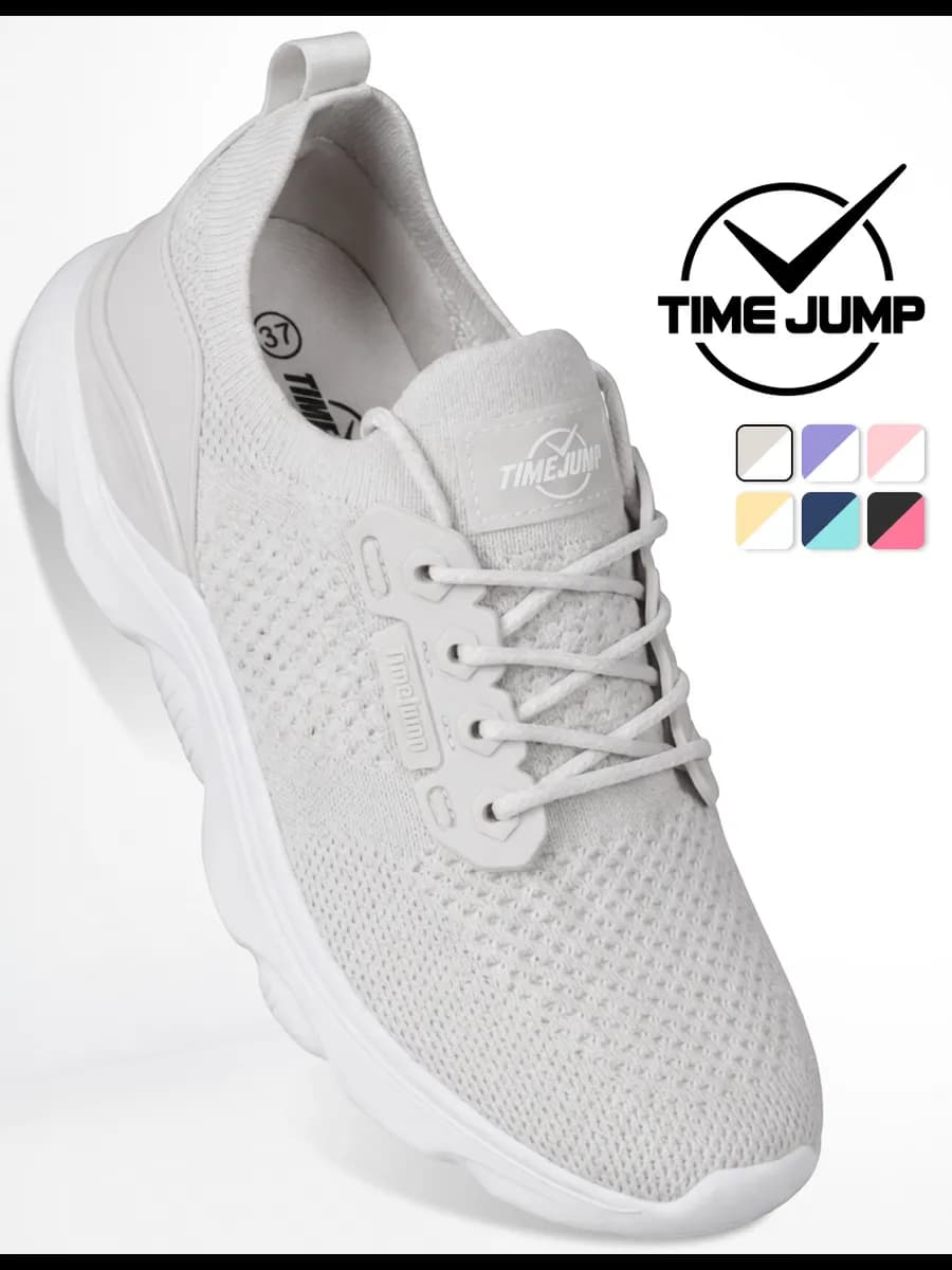 Кроссовки женские бежевые текстильные для фитнеса