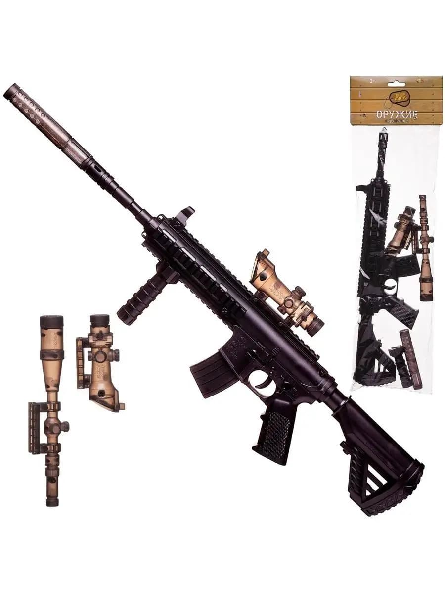 Автомат со съемным прицелом 44х10х3см, свет и звук