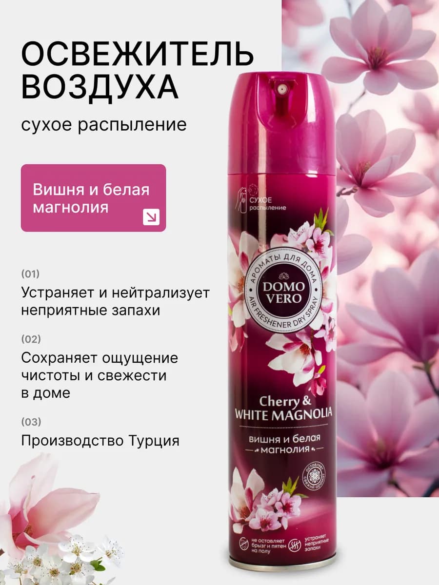 Освежитель воздуха Вишня и Белая магнолия 250 мл