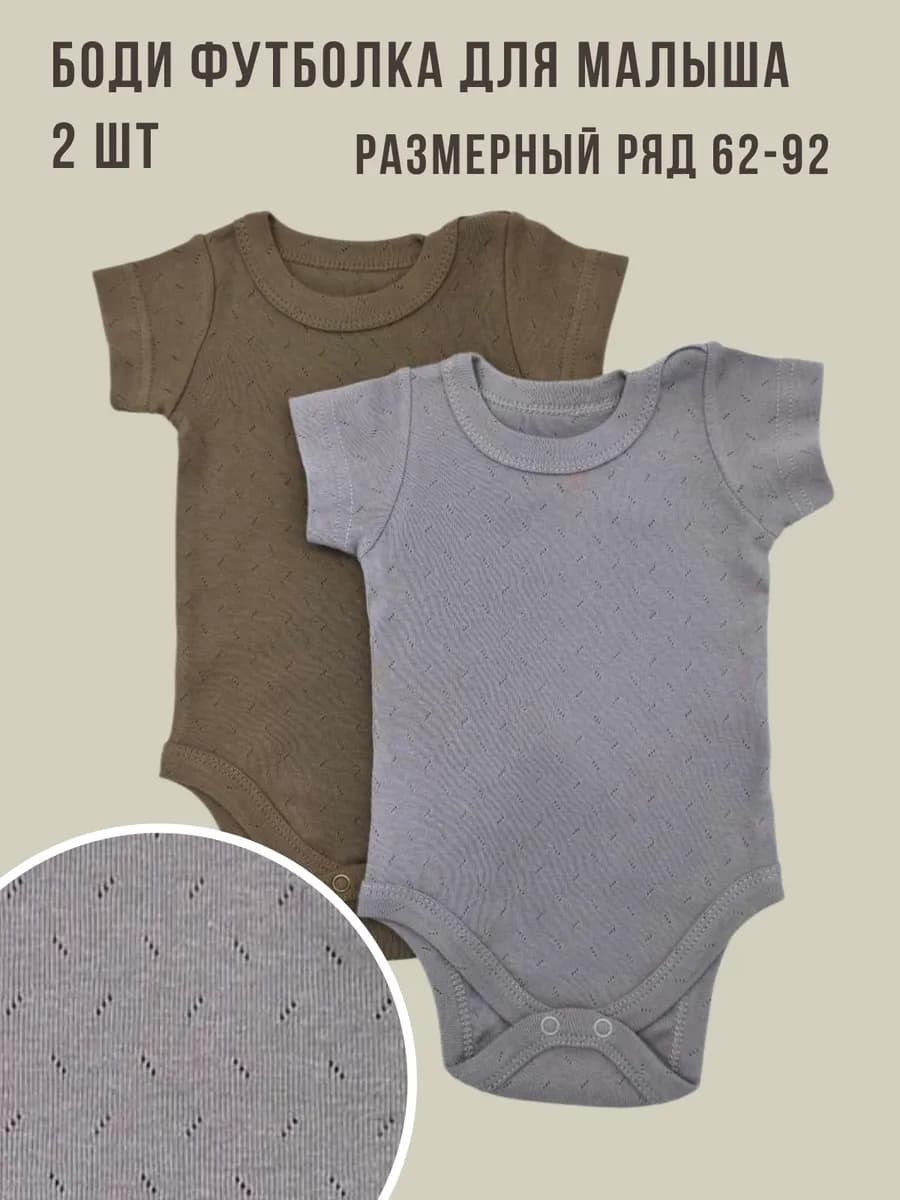 Боди футболка с коротким рукавом для новорожденных