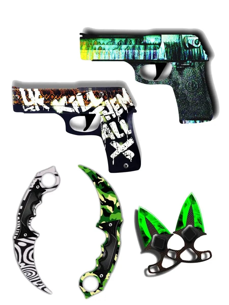 Деревянный пистолет детский игрушечные ножи