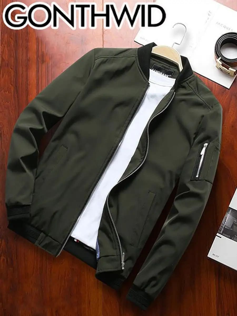 Бомбер мужской весна лето куртка легкая стильная