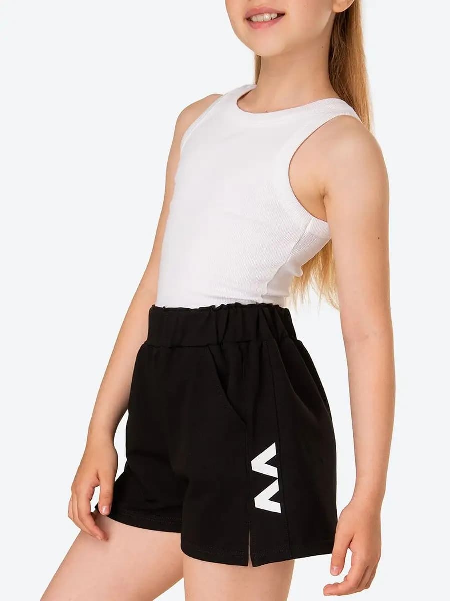 Шорты детские спортивные из хлопкового футера в школу