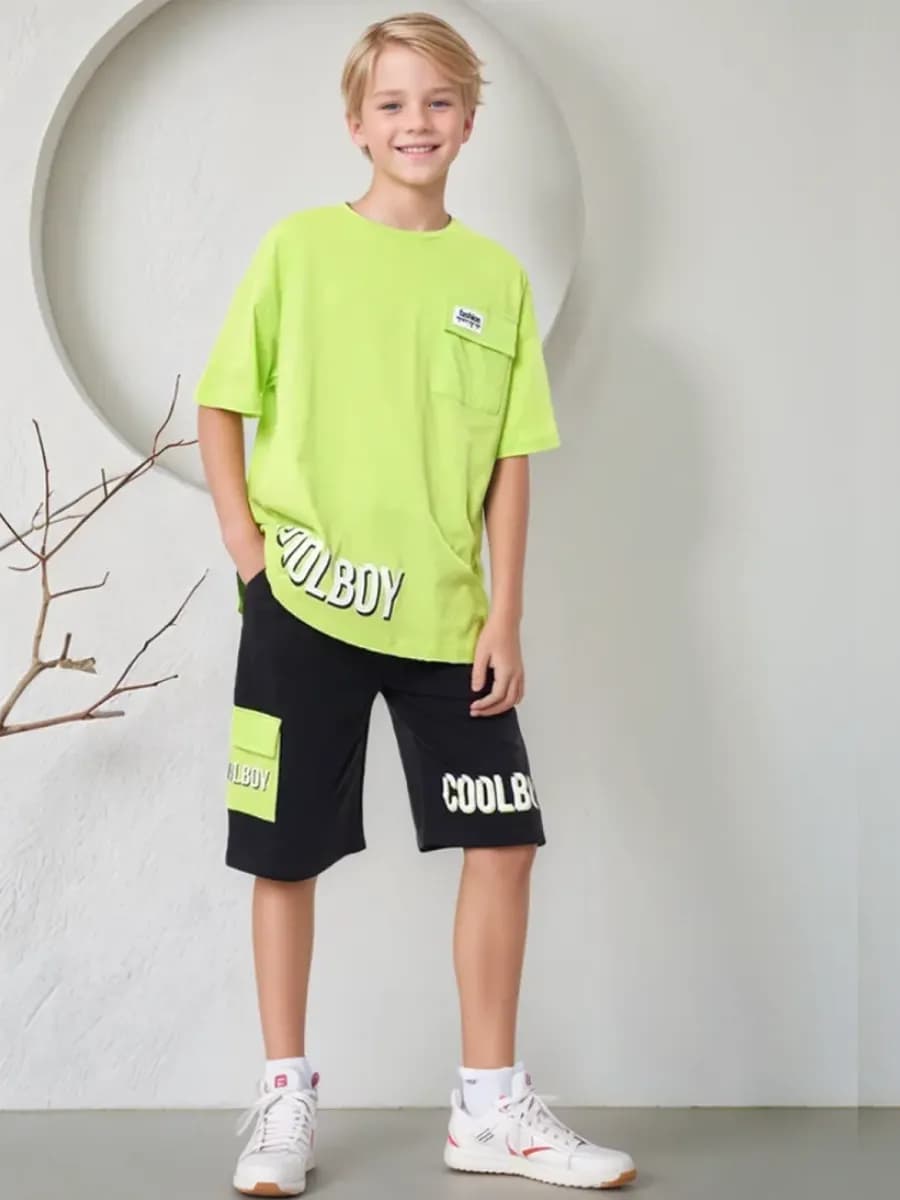 Костюм футболка с шортами подростковый летний