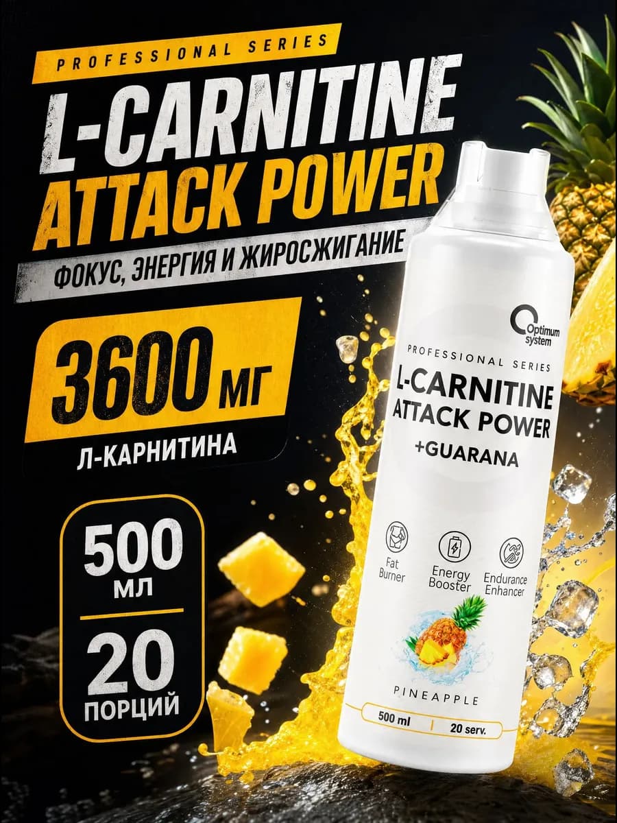L-карнитин Attack, 500 мл, ананас