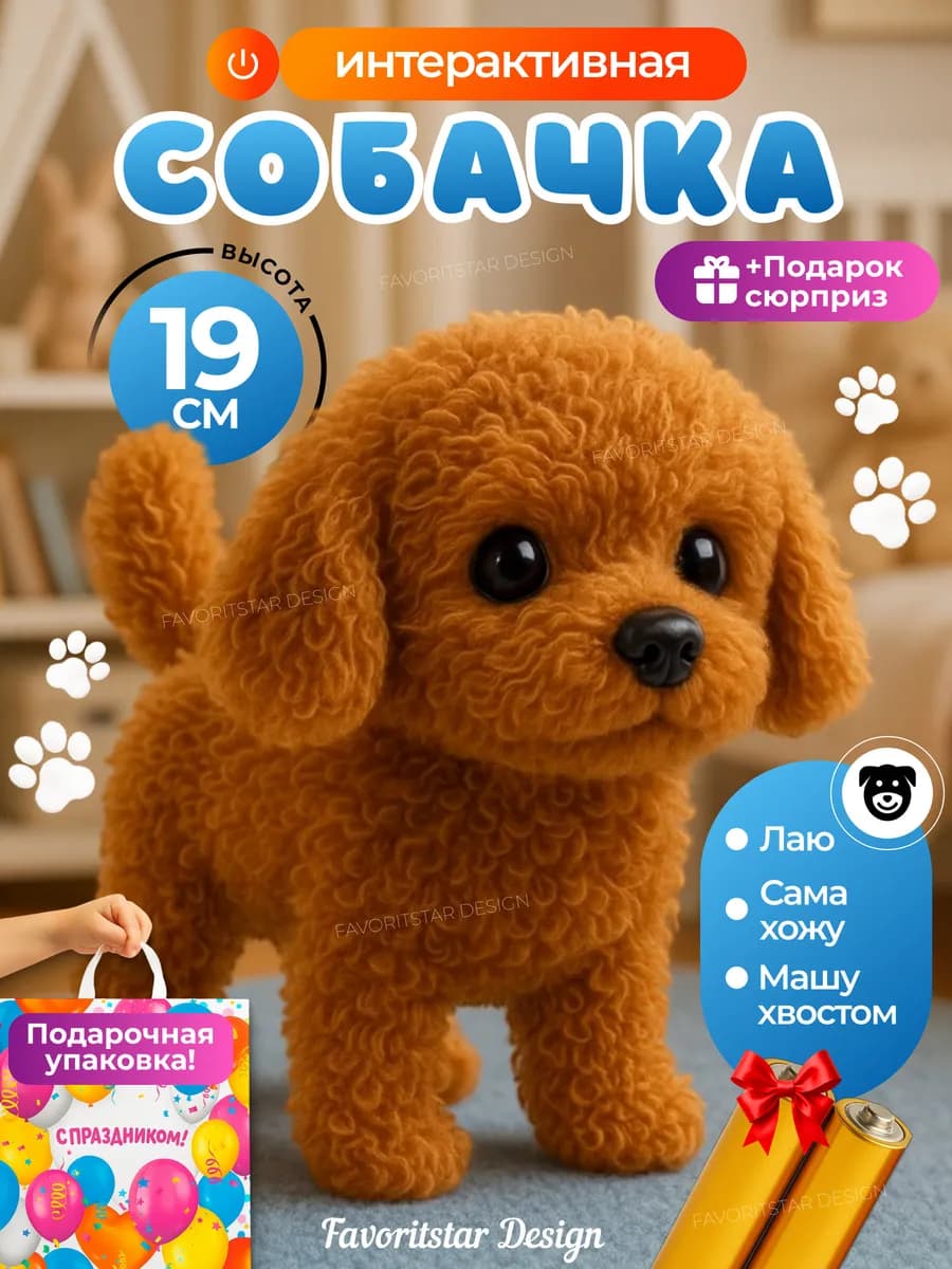 Интерактивная игрушка собака умный щенок для ребенка - фото 1