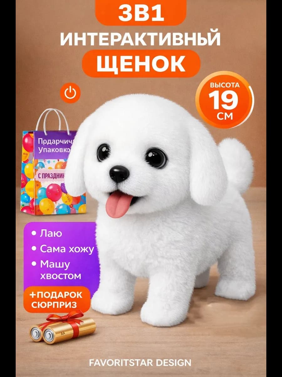 Интерактивная игрушка собака умный щенок для ребенка