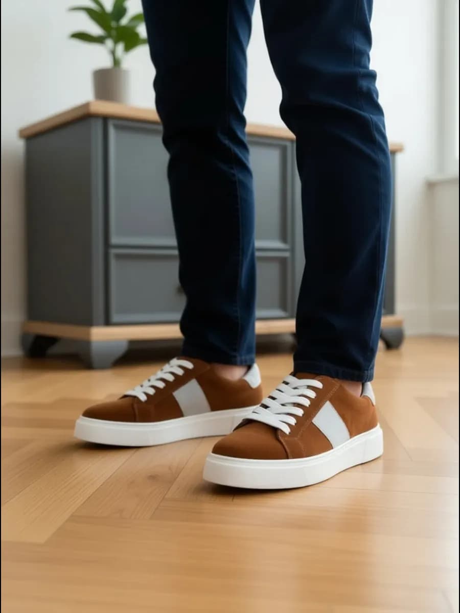 Кеды повседневные натуральная кожа и замша