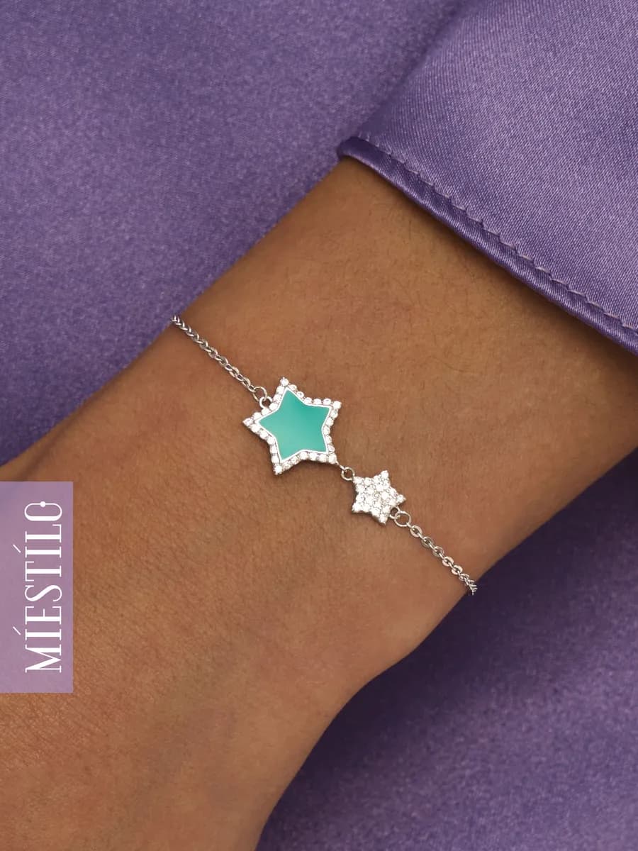 Браслет серебро 925 звездочки серебряный ювелирный