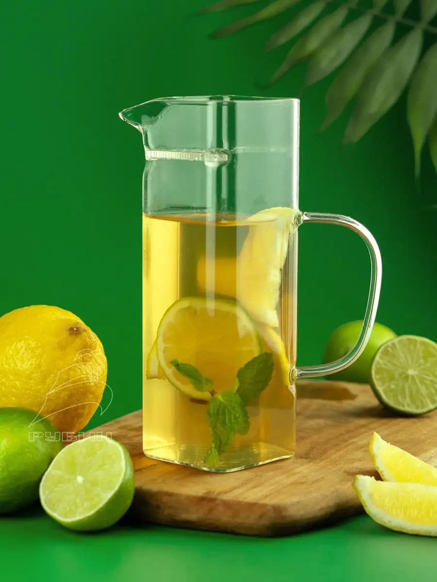 Чайник стеклянный -кувшин Лайн с ситечком, 400 мл - фото 1