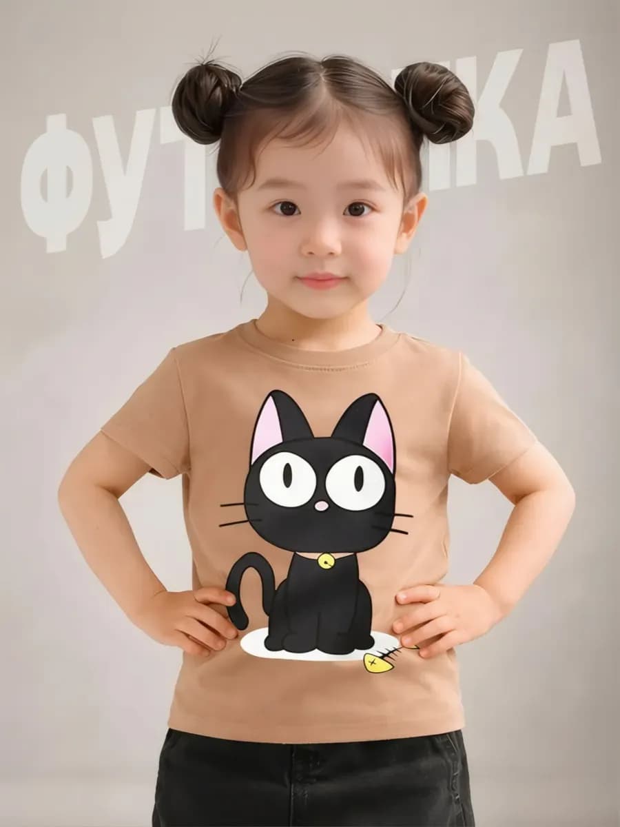 Футболка детская с кошкой