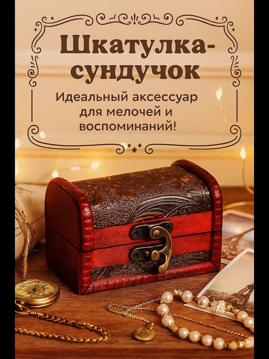 Шкатулка сундучок для мелочей украшений