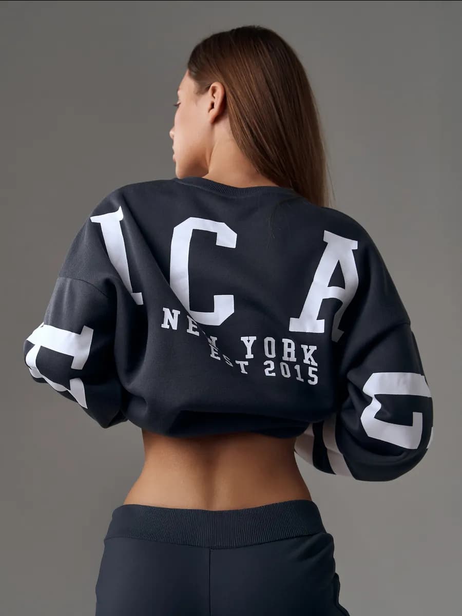 Свитшот оверсайз с принтом