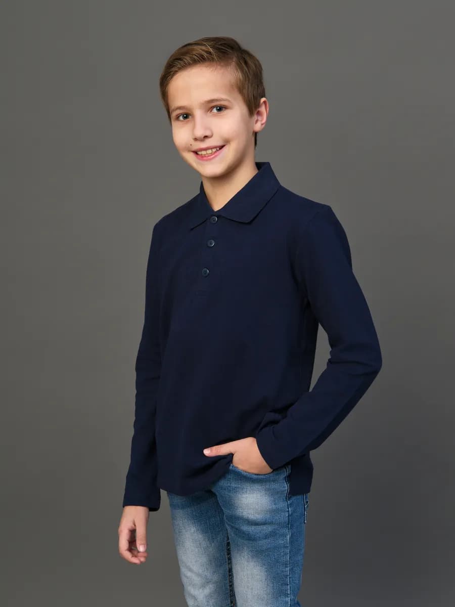 Поло с длинным рукавом