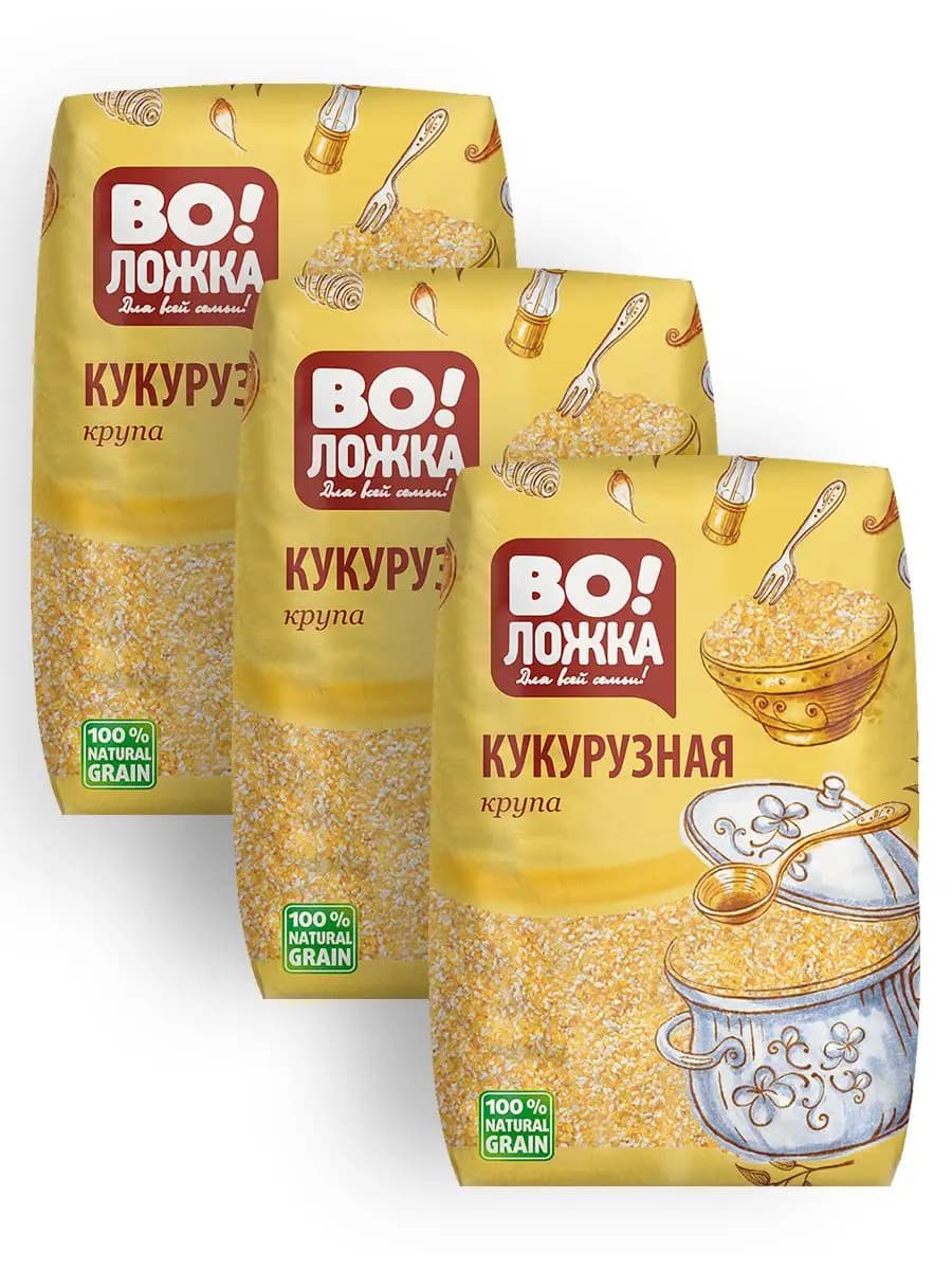Крупа кукурузная 3шт по 700г