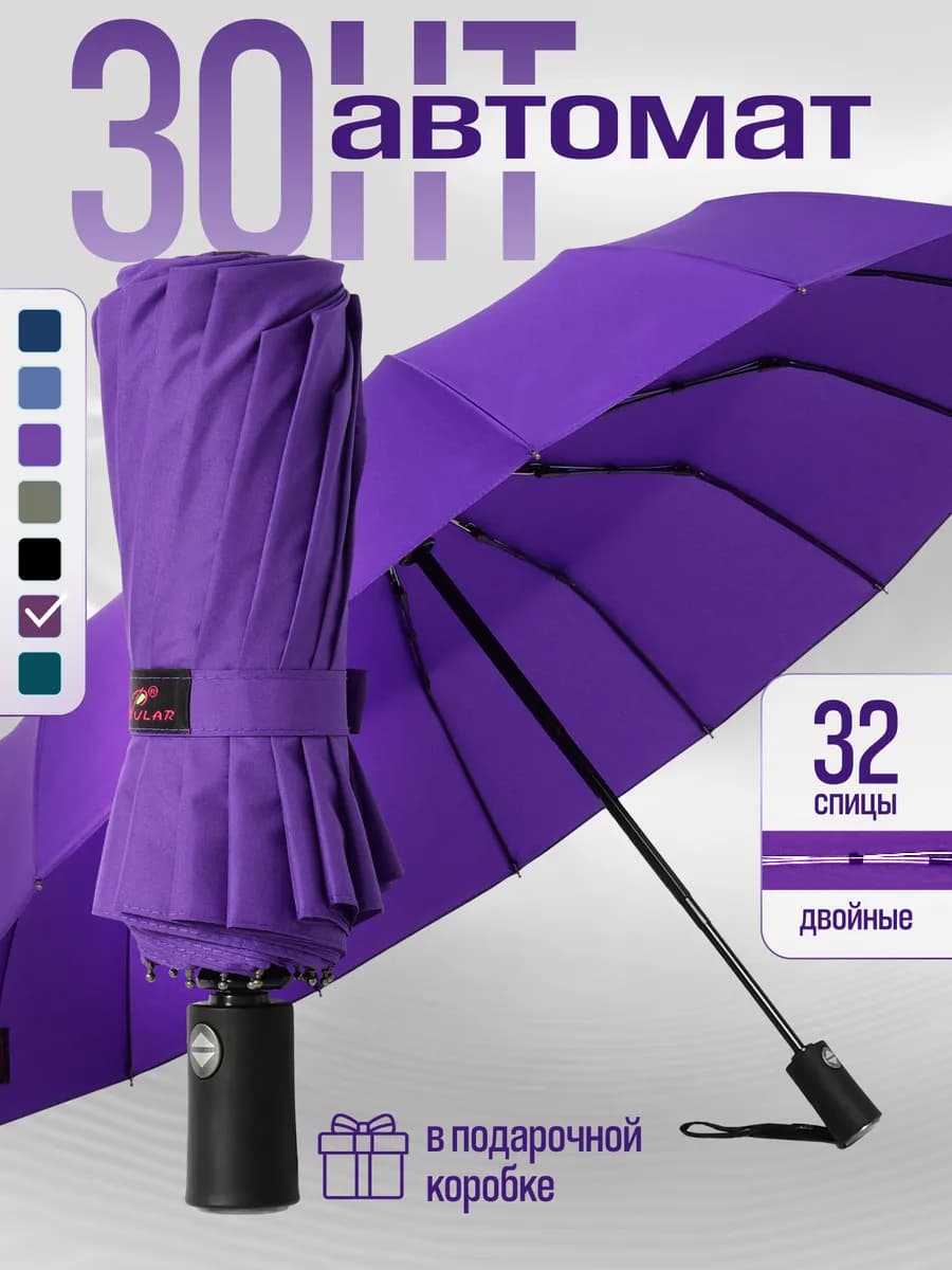 Зонт автомат антиветер складной