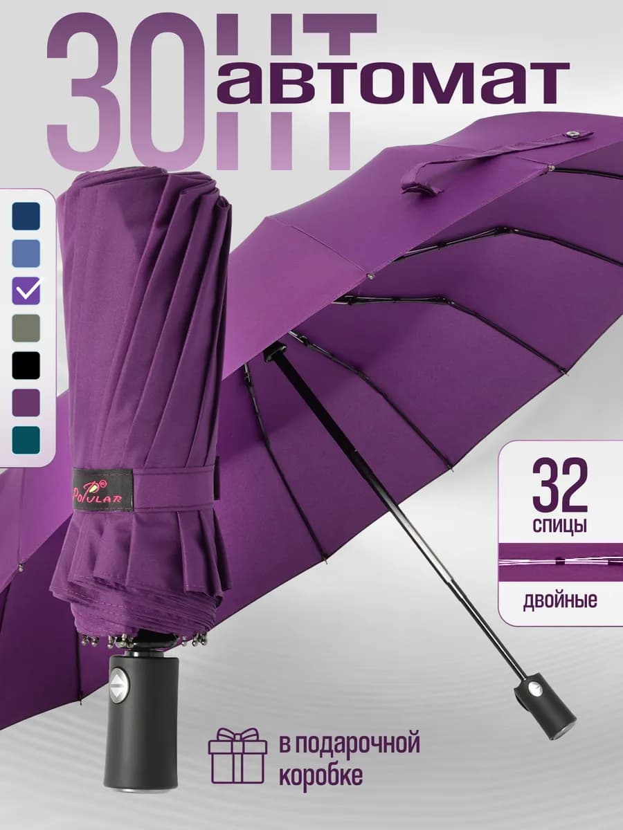 Зонт автомат антиветер складной