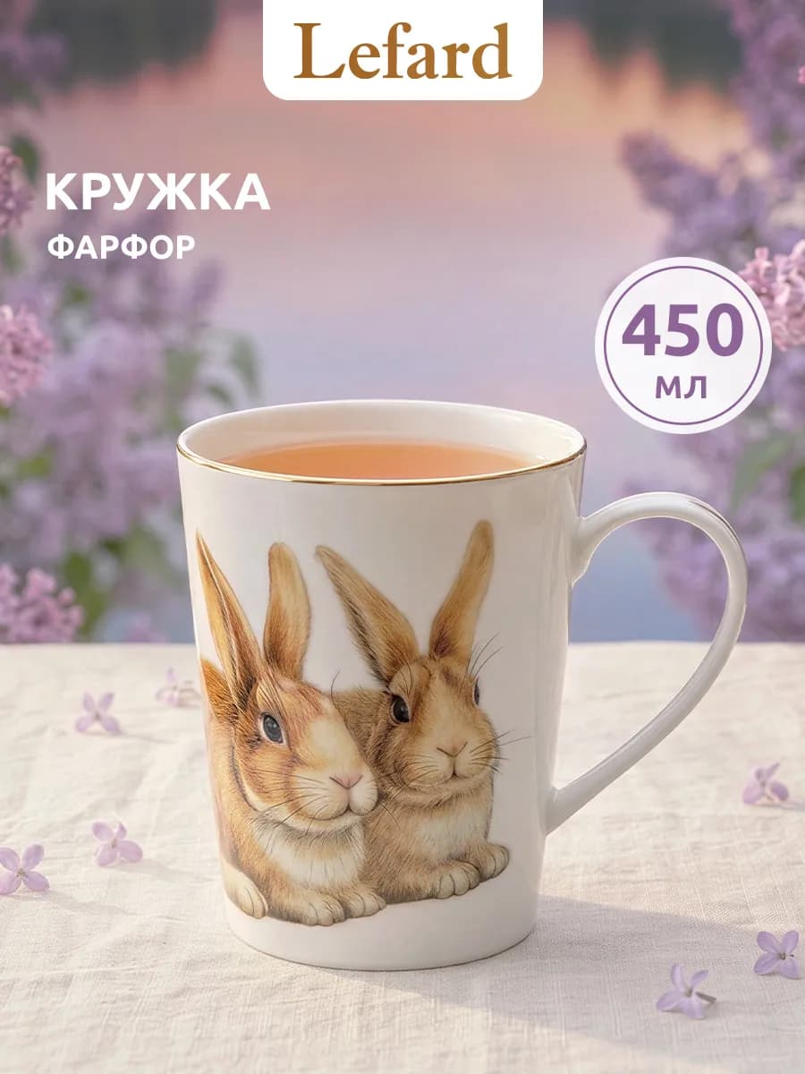 Кружка 450 мл для чая и кофе "Sense" фарфоровая